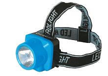 Фонарь налобный Ultraflash LED5374 220В Пластик/голубой  картинка 